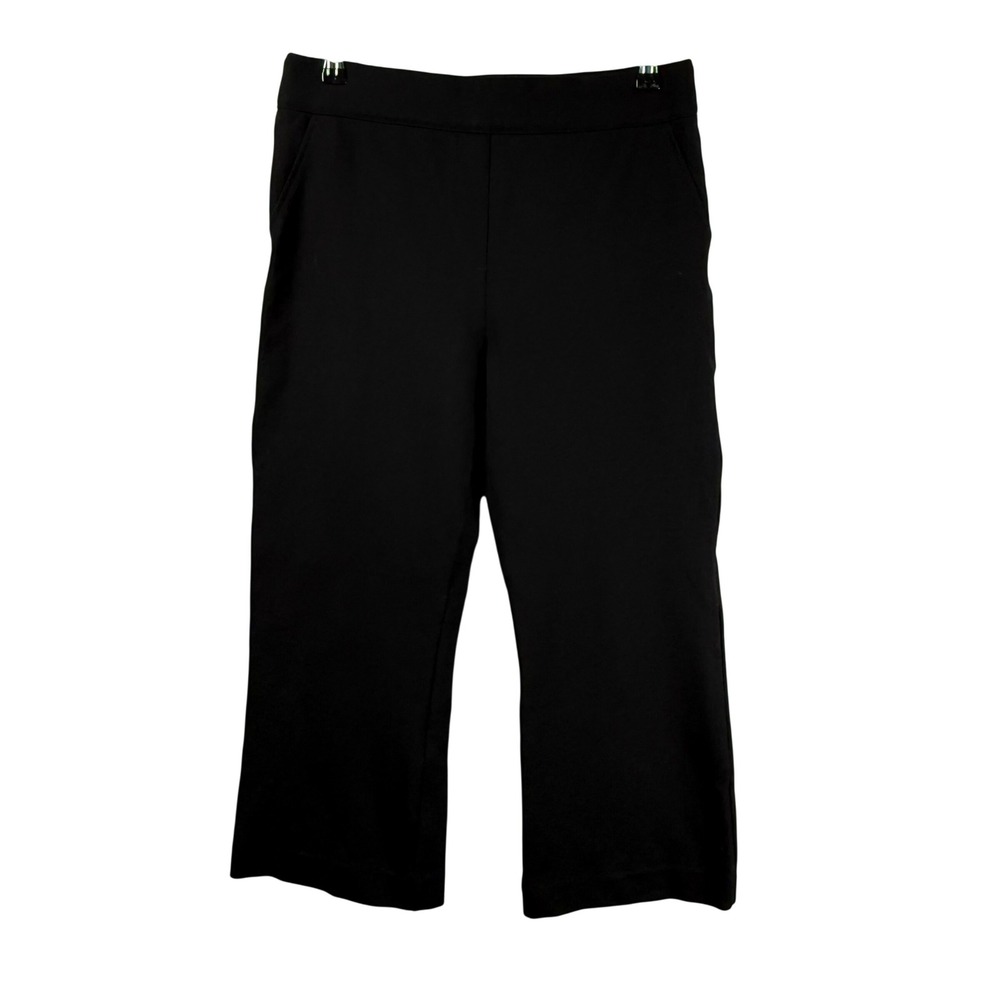 Spanx Perfect Fit‎ Ponte Kick Flare Pant Black Cropped Womens Petite XL Pull On